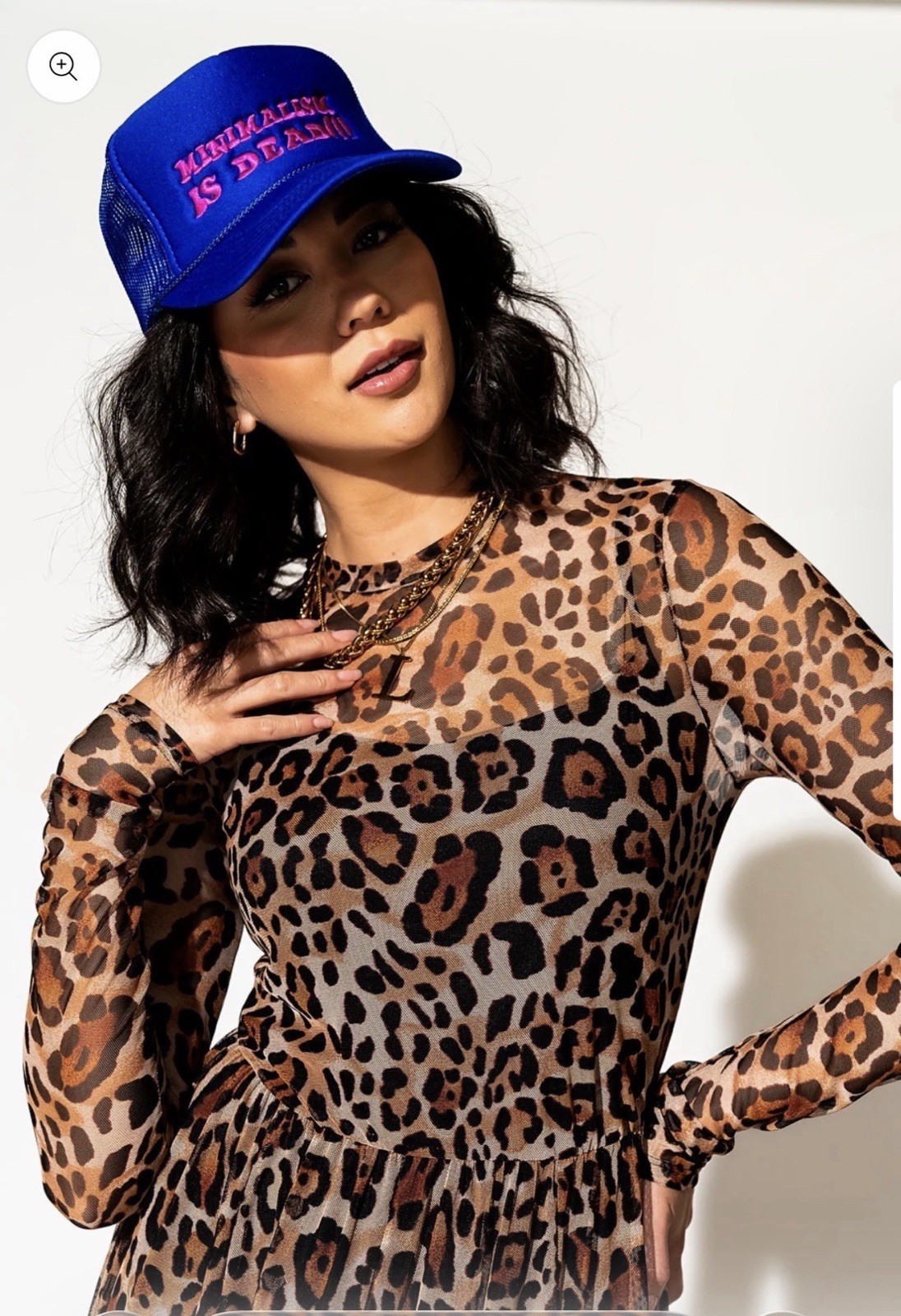 Dressed in Lala More You Mesh Maxi Dress in Macro Leopard Small