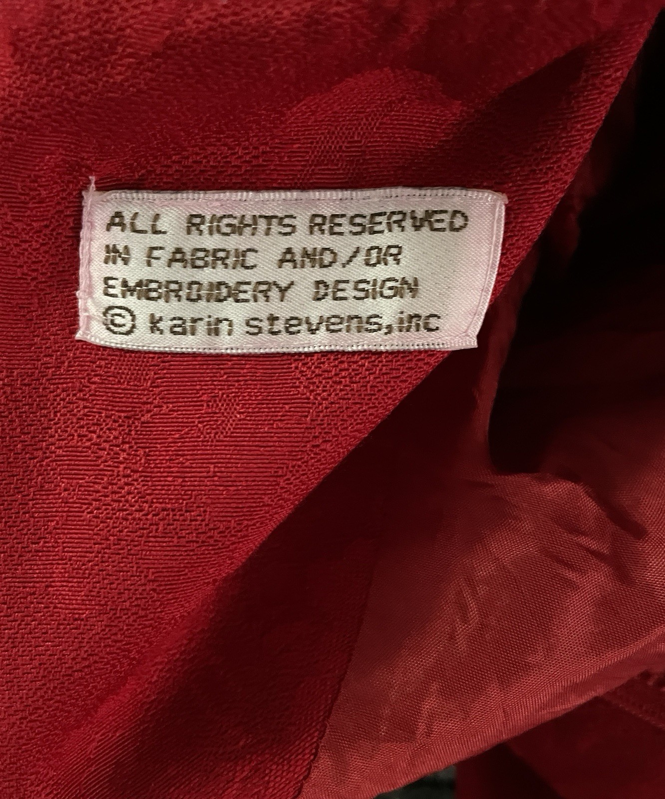 Vintage Karin Stevens Red Embroidered Floral Maxi Dress Size 12 Modest Country