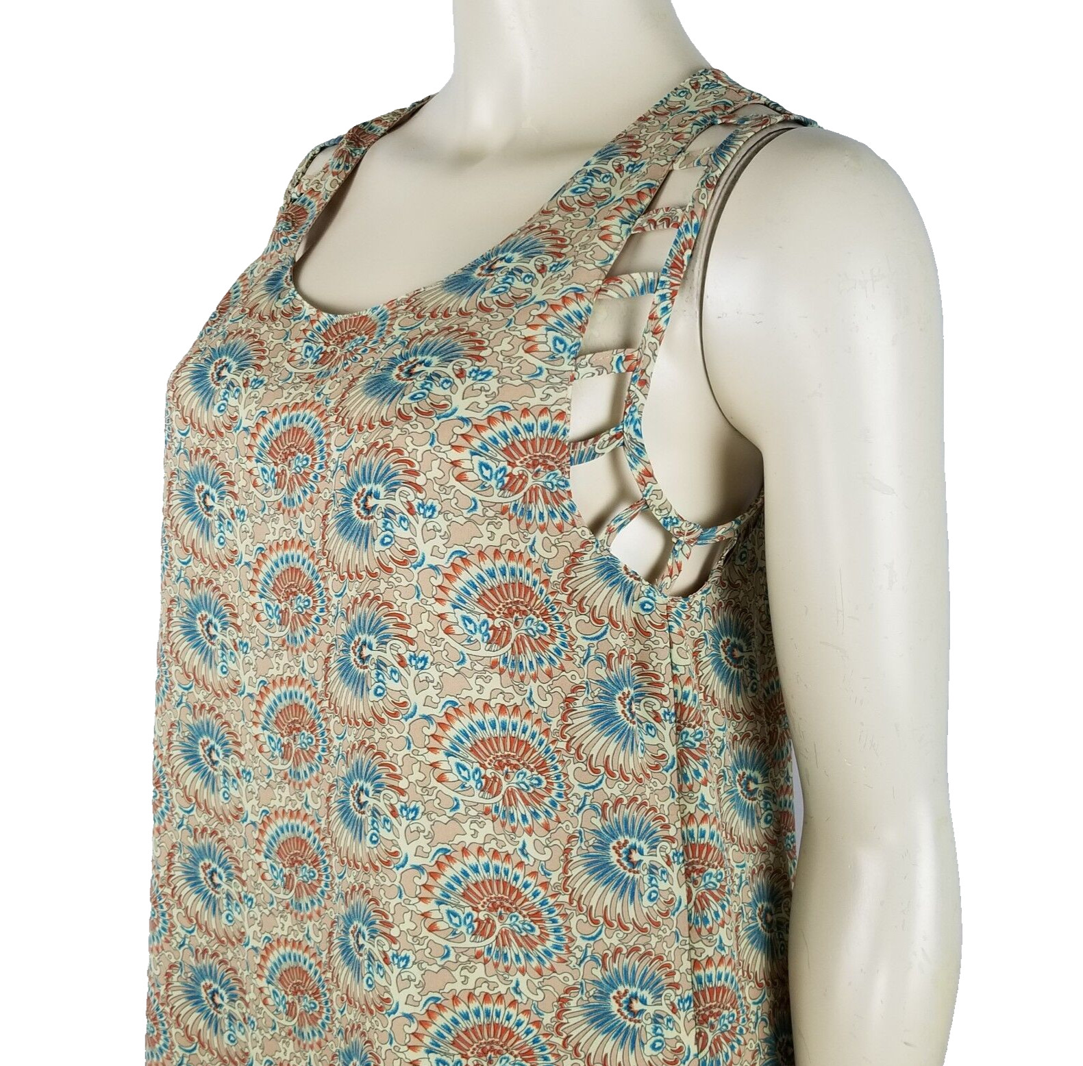Umgee USA sleeveless Tunic polyester comfortable above knee dress size M