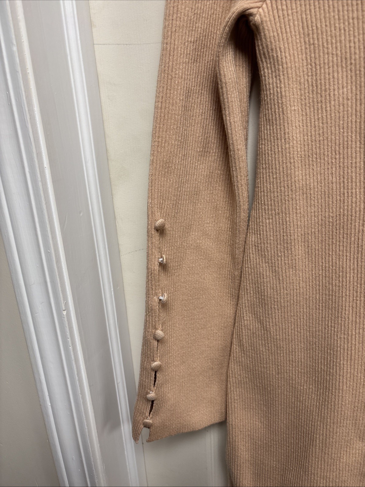 Willow And Wind Long Sleeve Tan Mini Dress XL 33”long Thick Comfortable Material