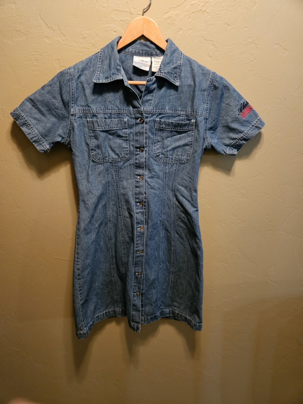 Alabama University Alabama Crimson Tide Demin Button Up Dress Size Small