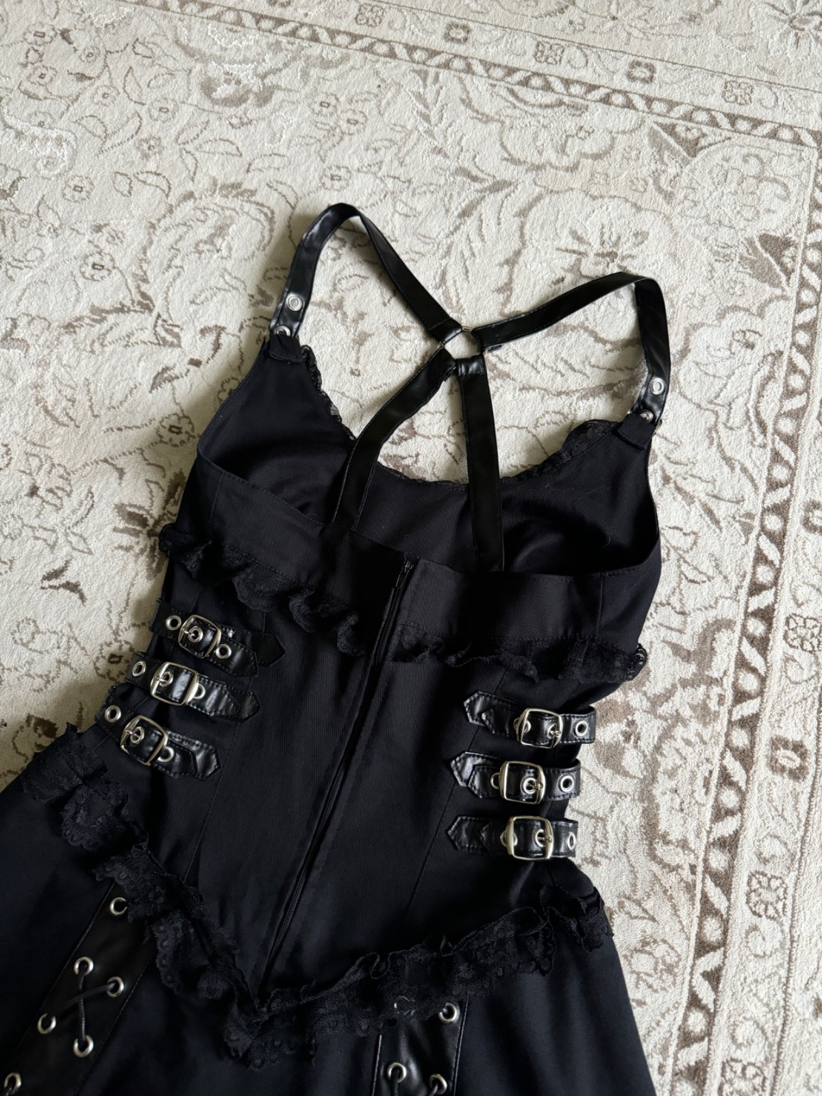 Aderlass Gothic Bondage Lace Mini Dress Avant Garde Lgb Hysteric Glamour Style S