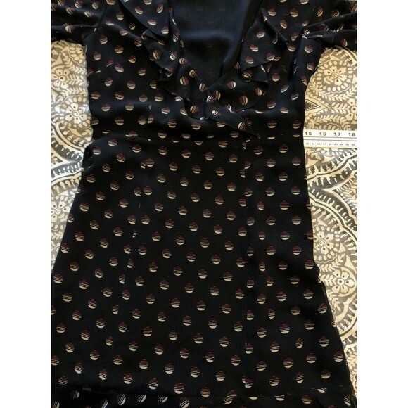 Ann Taylor Loft Size 4 w/ Tie & Ruffled Details 3/4 Sleeves Professional Dress