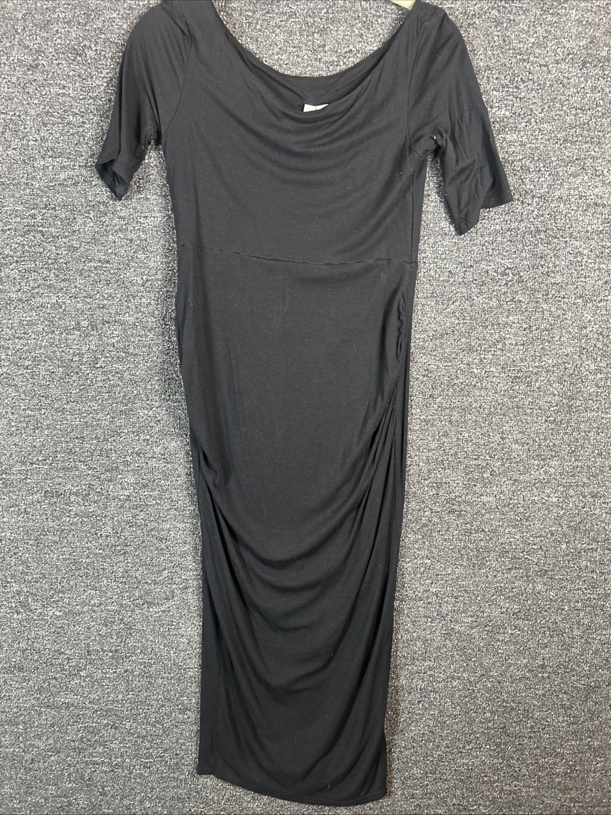 ASOS Edition Black Dress Cinched Side Knee Sz 6 Stretchy