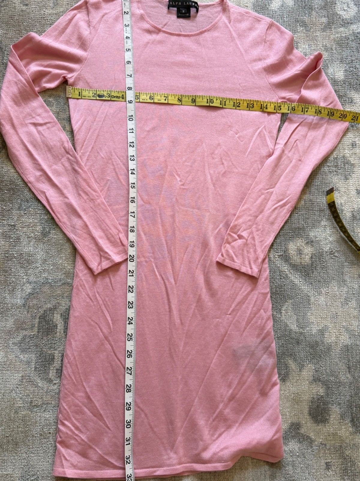 Ralph Lauren Black Label Pink Cashmere-Silk Blend Sweater Dress – Size M – NWOT