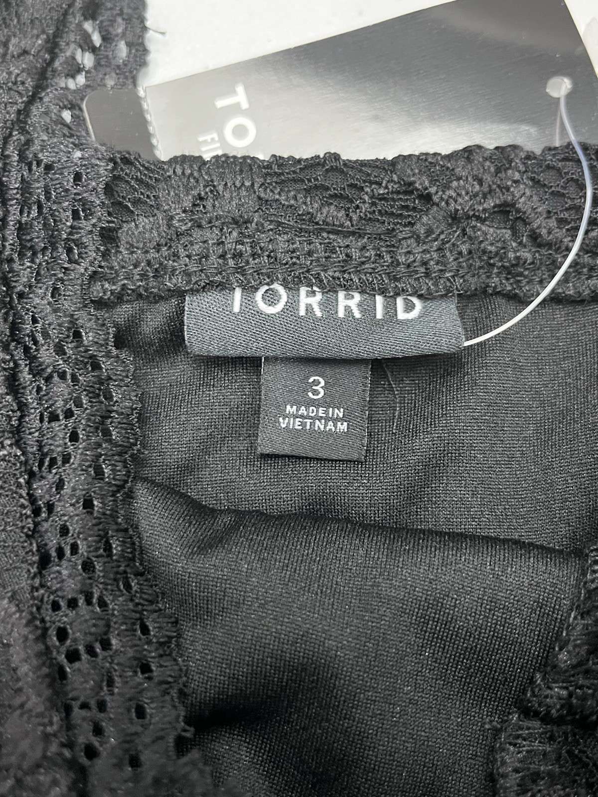 Torrid Dress Womens Black Lace Adjustable Straps Lined Scalloped Trim Stretch