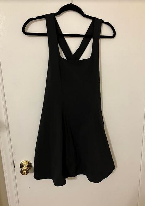 Women’s Outdoor Voices Black Cross Back Dress Exercise Dress Size S NWY