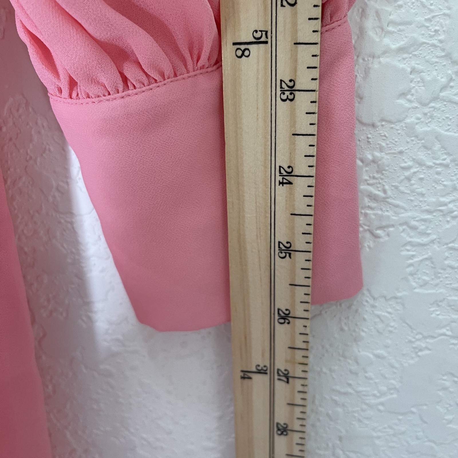 Miss Avenue Pink Maxi Dress Long Sleeve Tie Waist Flowy Lined Large Slit