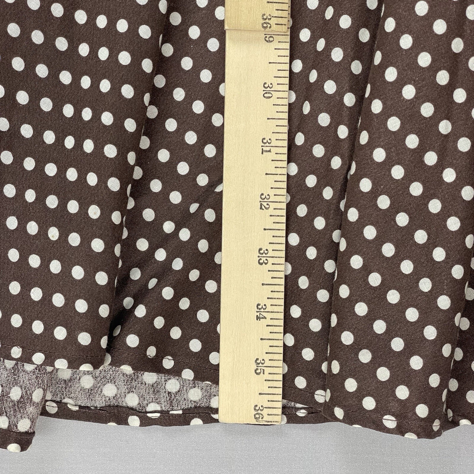 Stop Staring! Vintage Full Circle Sun Dress Small Brown Polka Dot Swing Retro