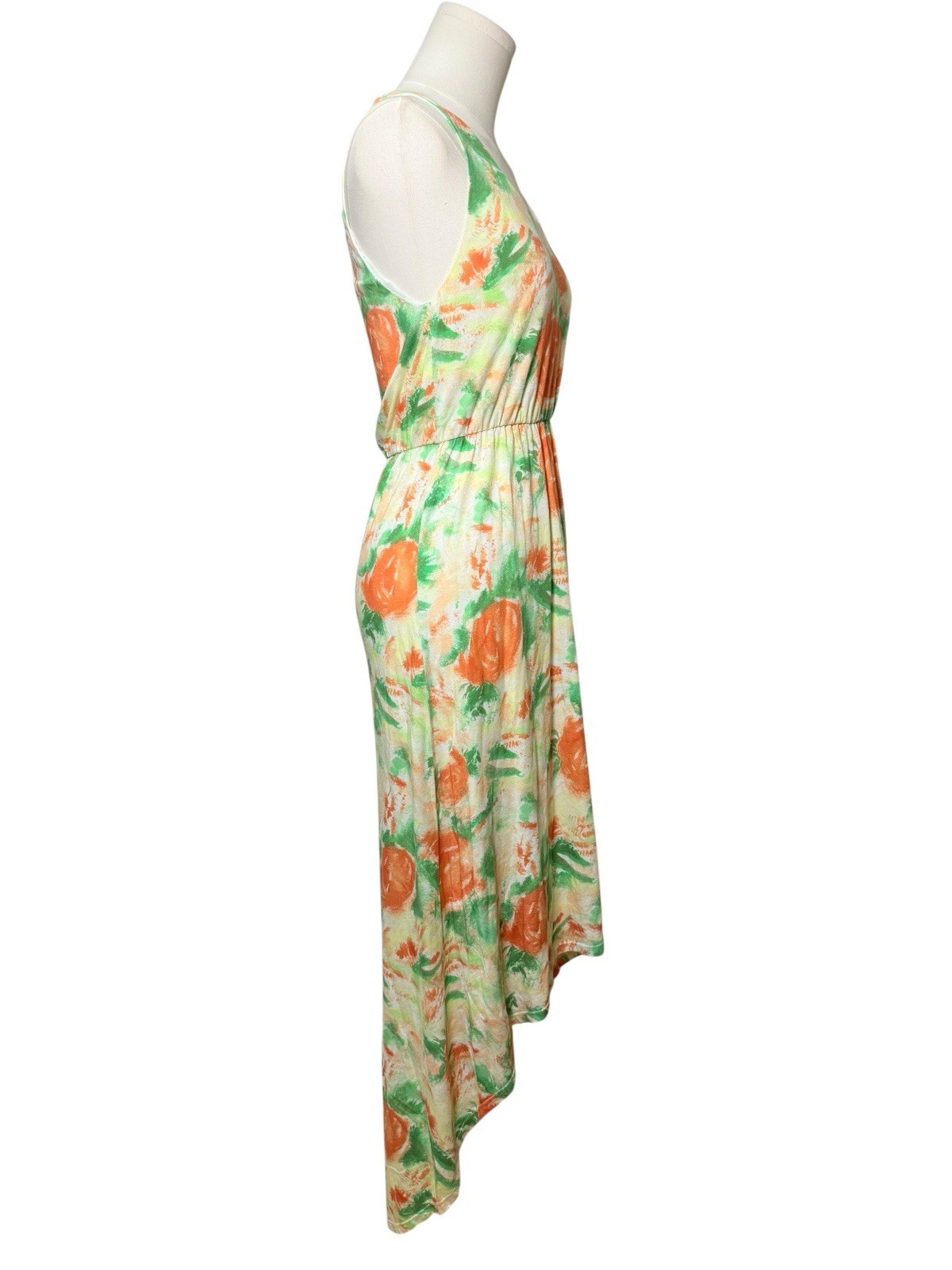 Alice + Olivia Kelty High Low Floral Tank Dress Watercolor Print Size 0