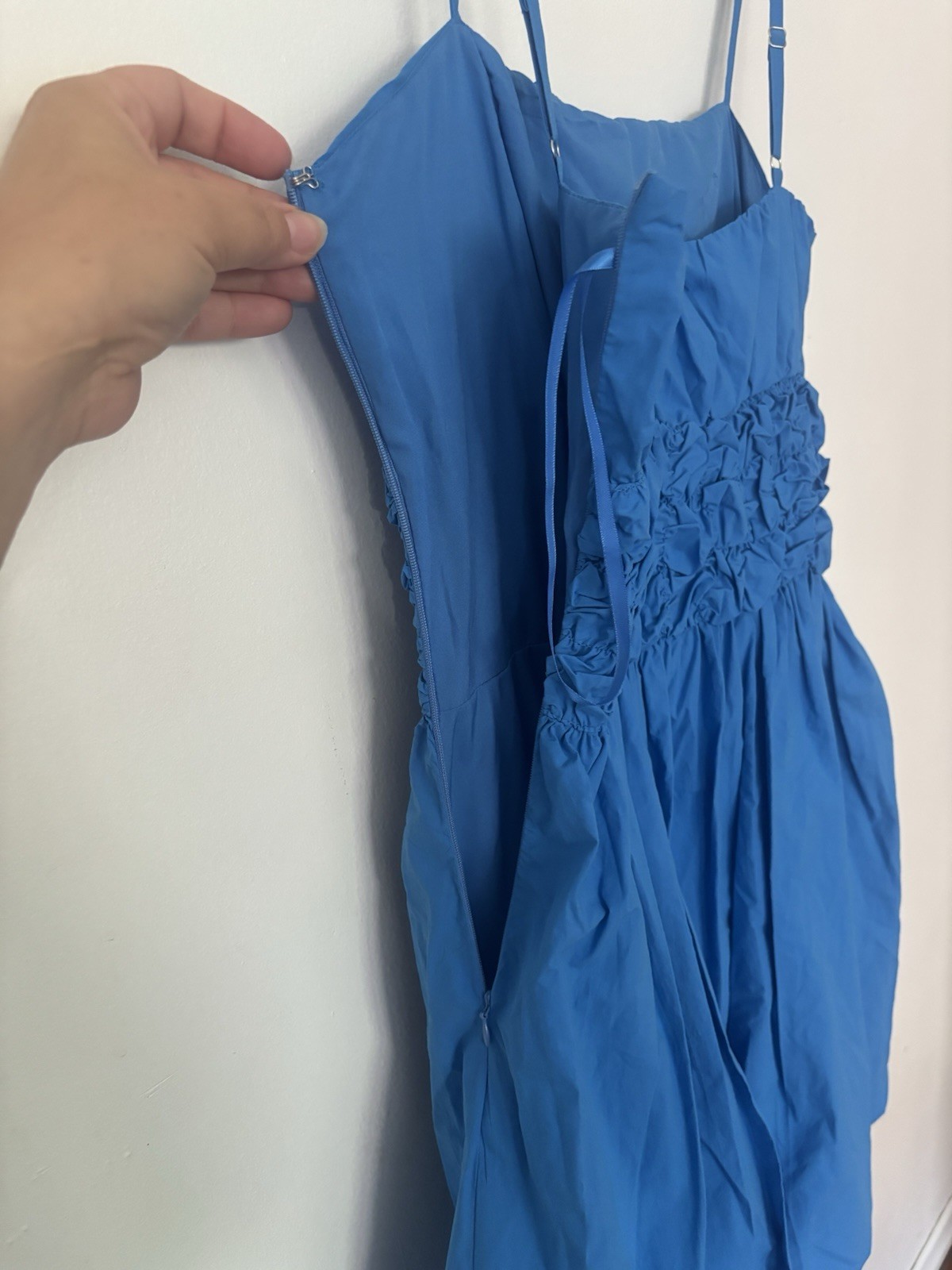 Pinch Blue Bubble Hem Mini Dress | Size Medium | Adjustable Straps NWT Women’s