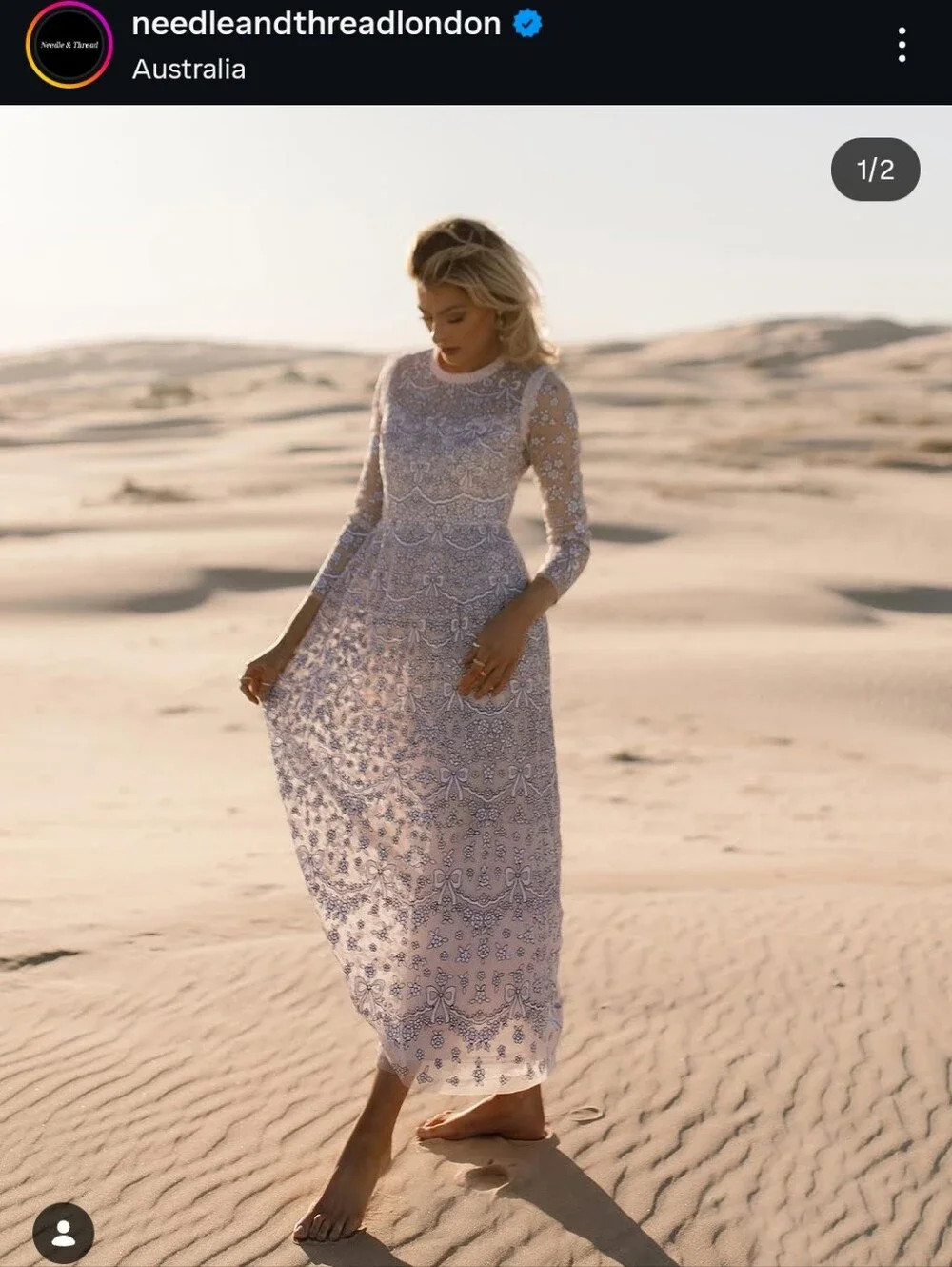 BHLDN Needle & Thread Dress size US 10 $929