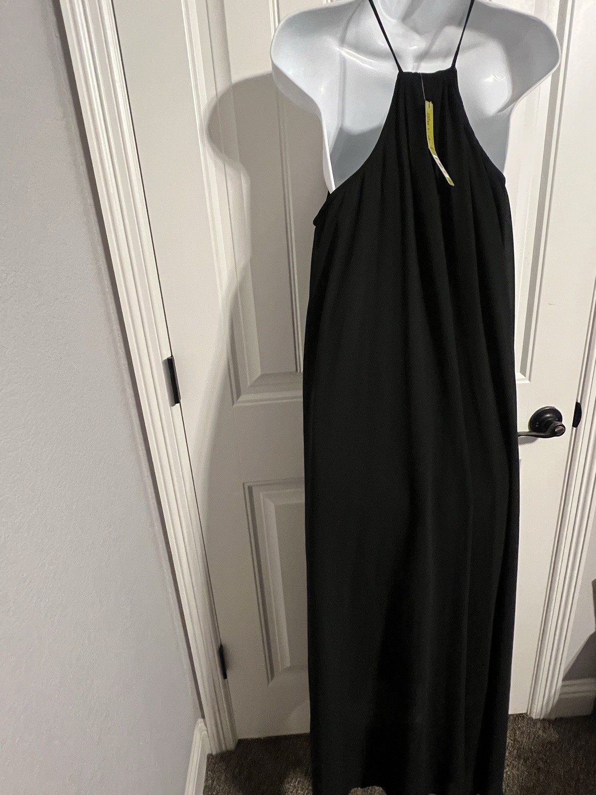 Gianni Bini NEW Short Black Dress w/Sheer Maxi Overlay. High Side Slits. Size S