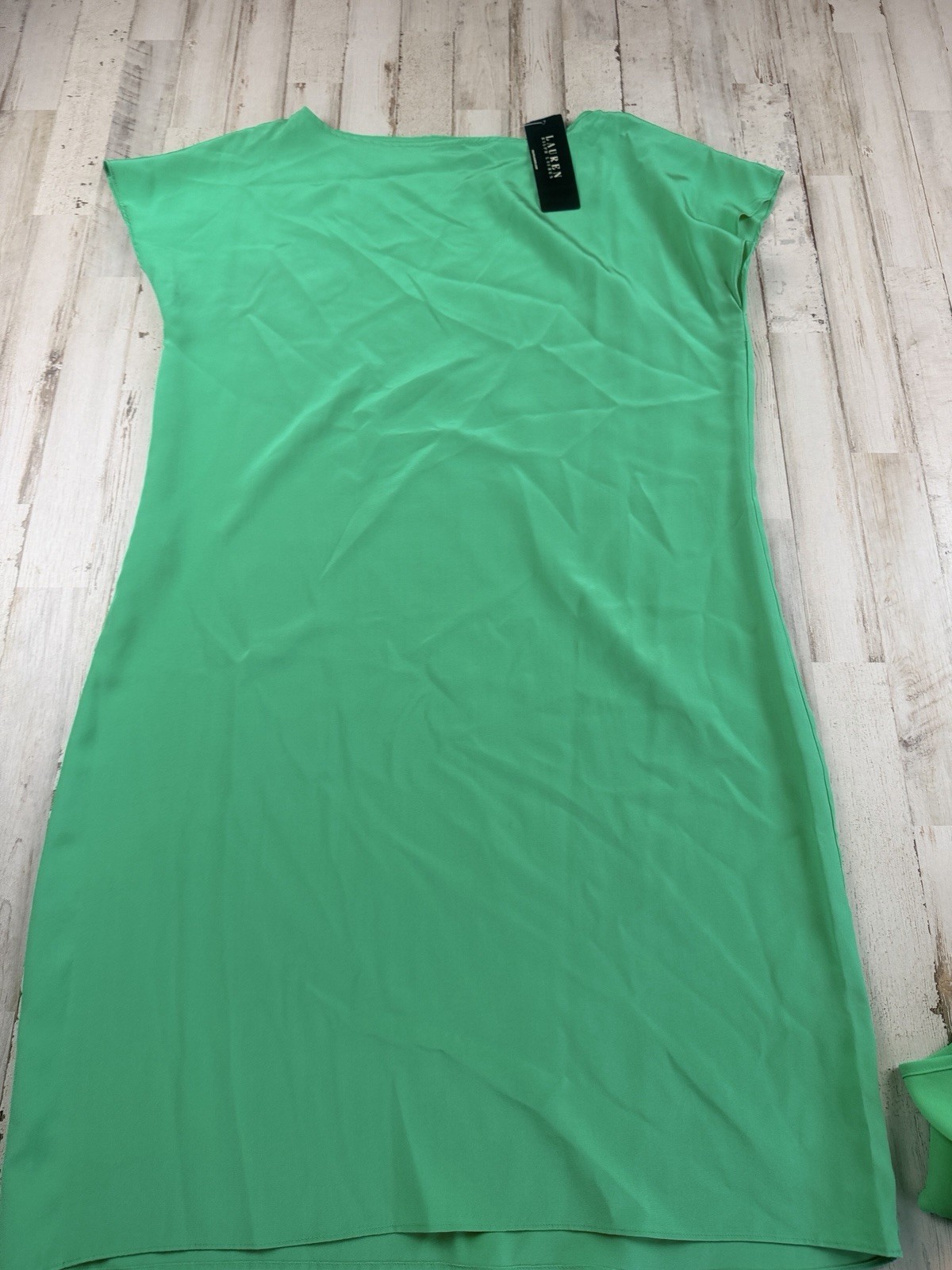 NWT Ralph Lauren Shift Dress, Size 12 Laurel Green, Sleeveless, Drop Waist NWT