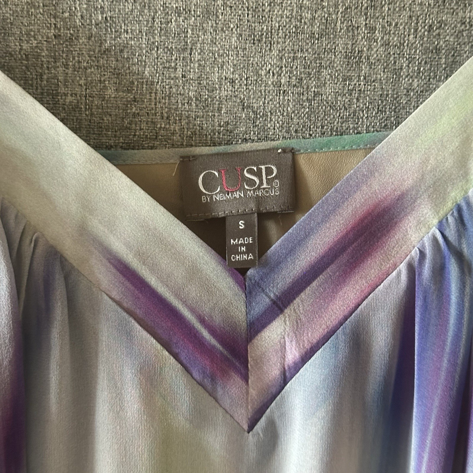 Cusp By Neiman Marcus 100% Silk Chiffon Summer Maxi Dress Size Small