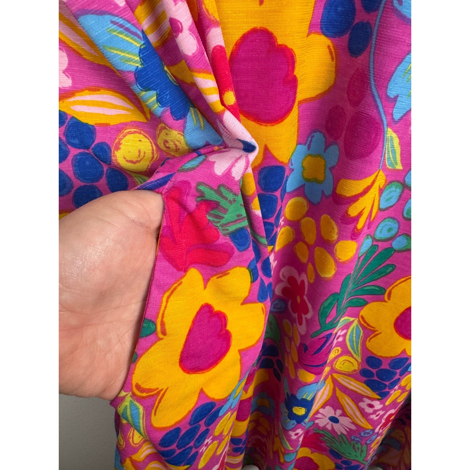 Dear Scarlett NWT Pink Floral Lizzy Dress XL Dopamine Maximalist Colorful