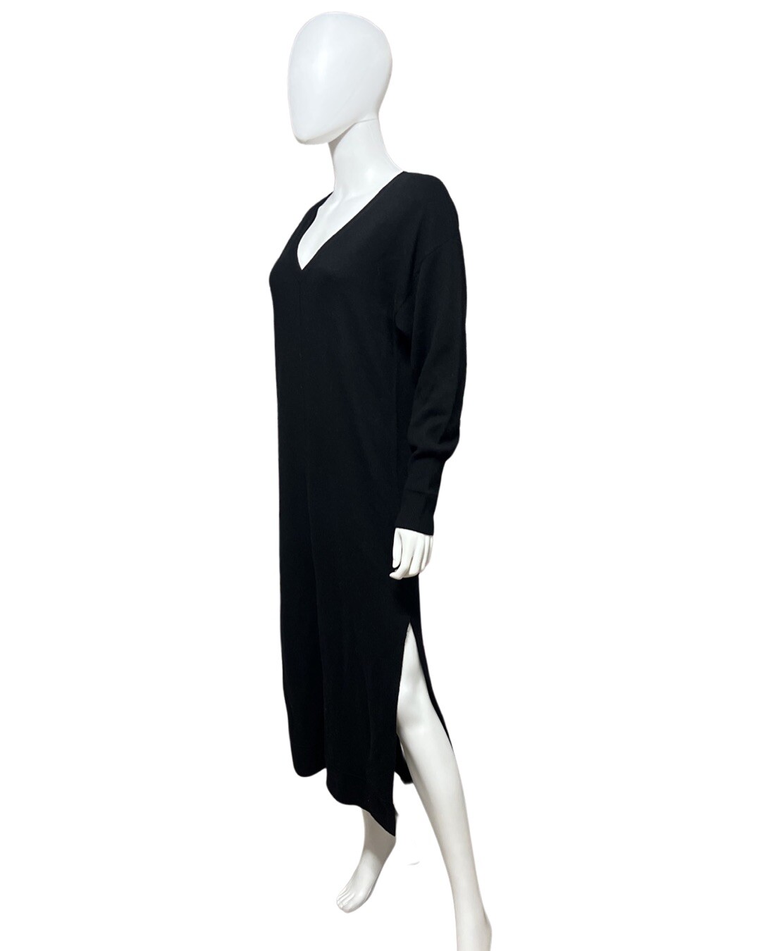 Remain Birger Christensen Black Wool Slit Dress Women’s Size US 2