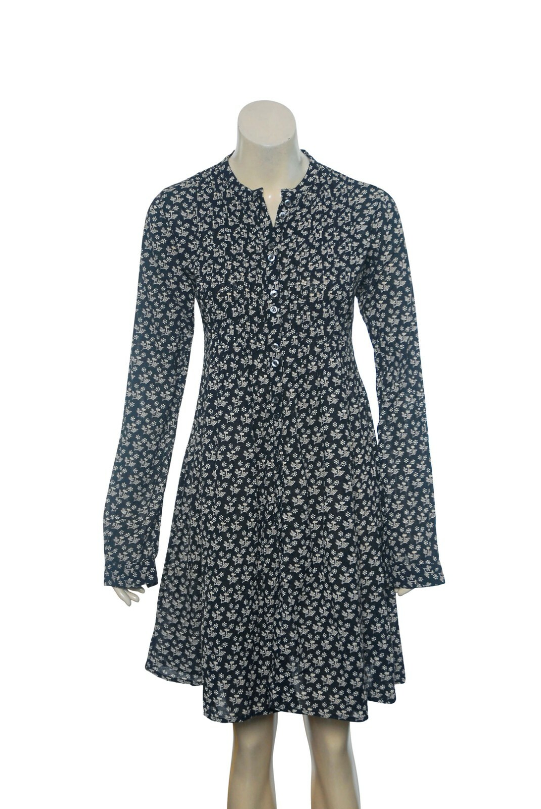 By TiMo Floral Printed Dress XS 2 Women Casual Button Down Long Sleeve NEW 26645