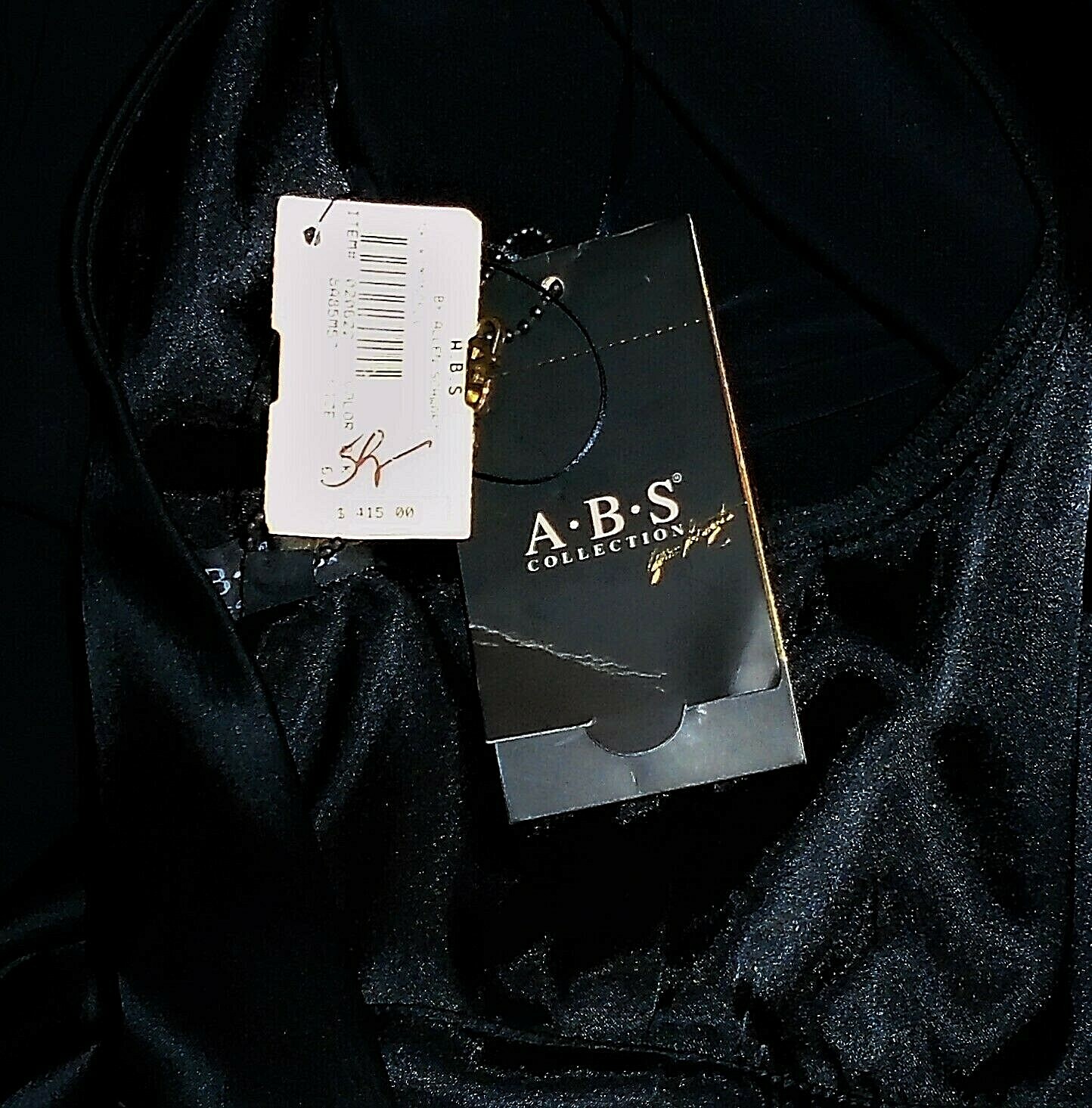A.B.S. Collection Black Cocktail Maxi Dress 6 NWT $415