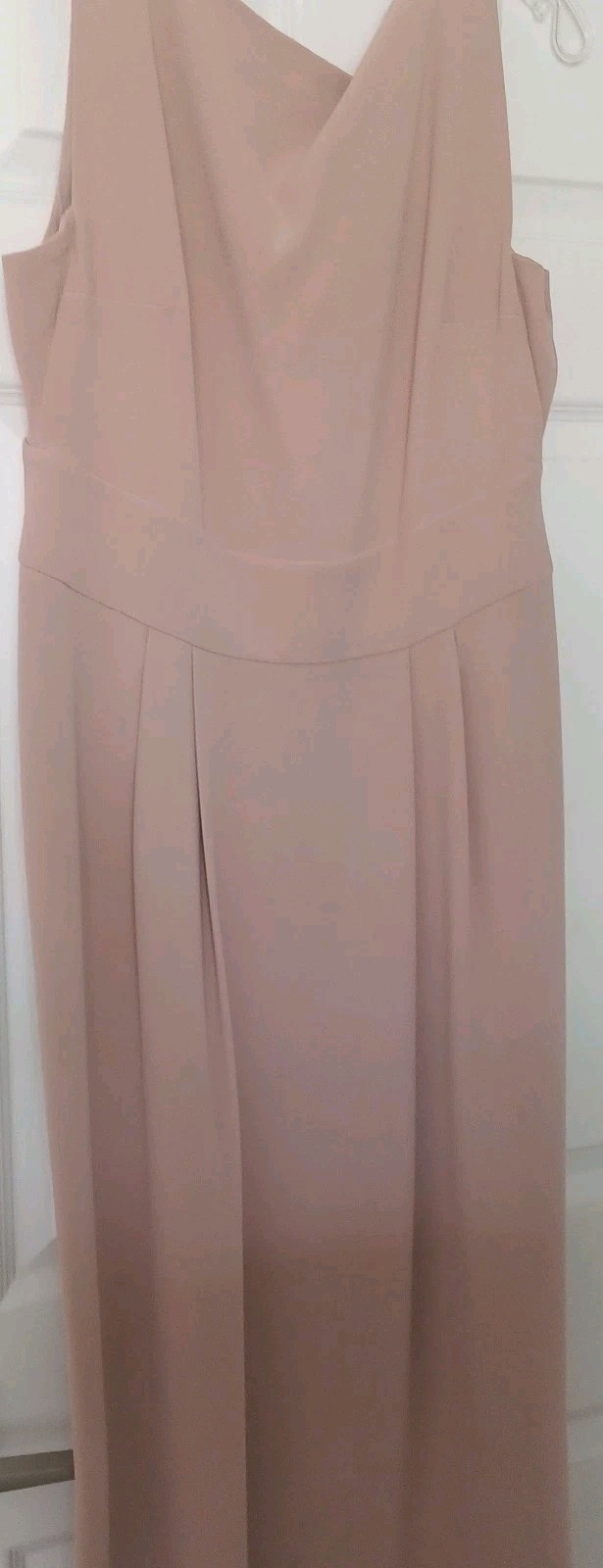 Giorgio Armani Women’s Mauve/Pink Solid V-Neck Sleeveless Long Dress 46