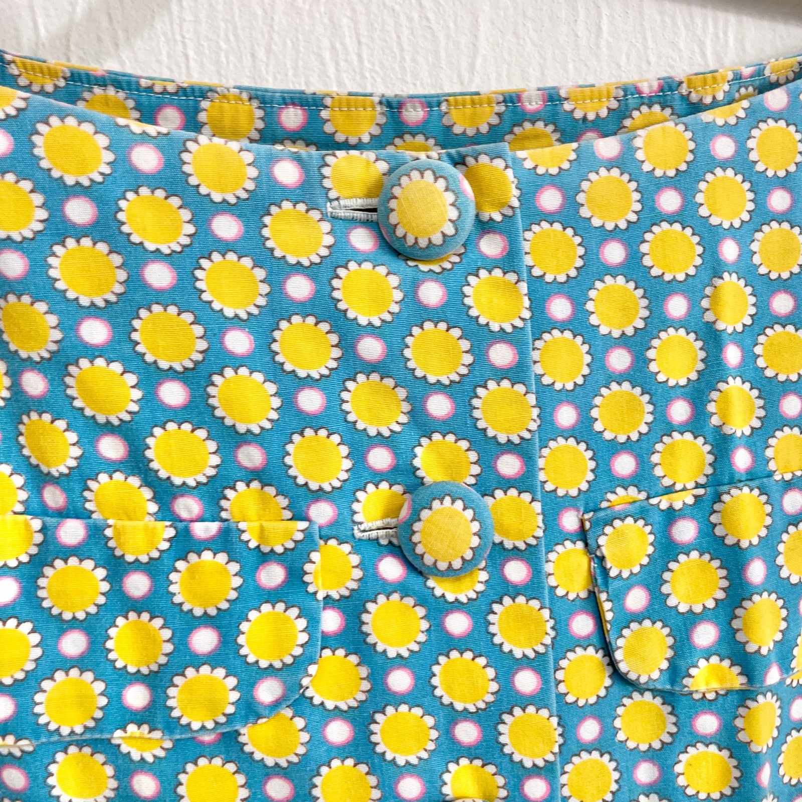 Womens 60s 70s Short Sleeve Mini Shift Dress Retro Mod Floral Twee Colorful Boxy