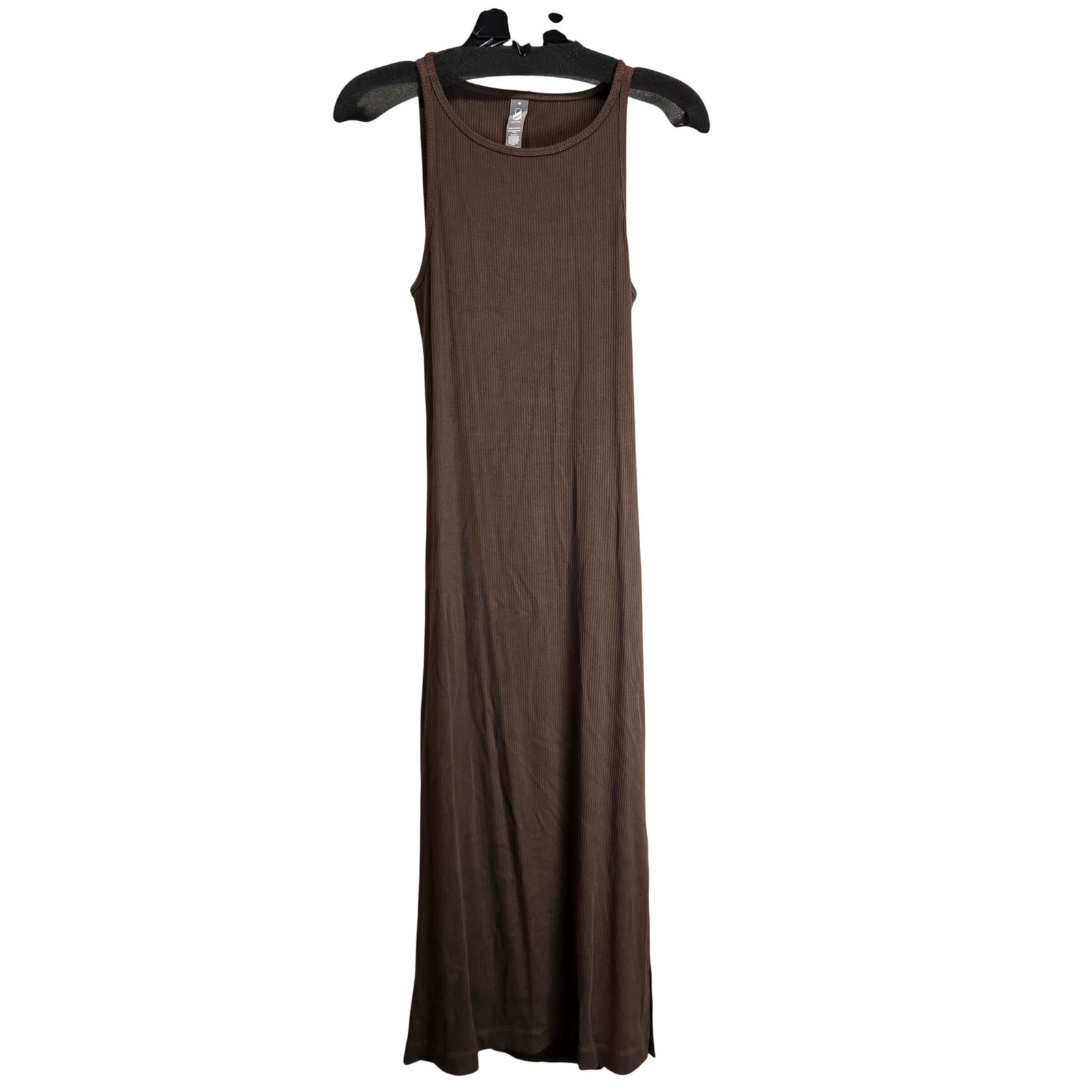 Lou & Grey Brown Ribbed Cutout Back Maxi Dress Espresso Medium Resort Casual New