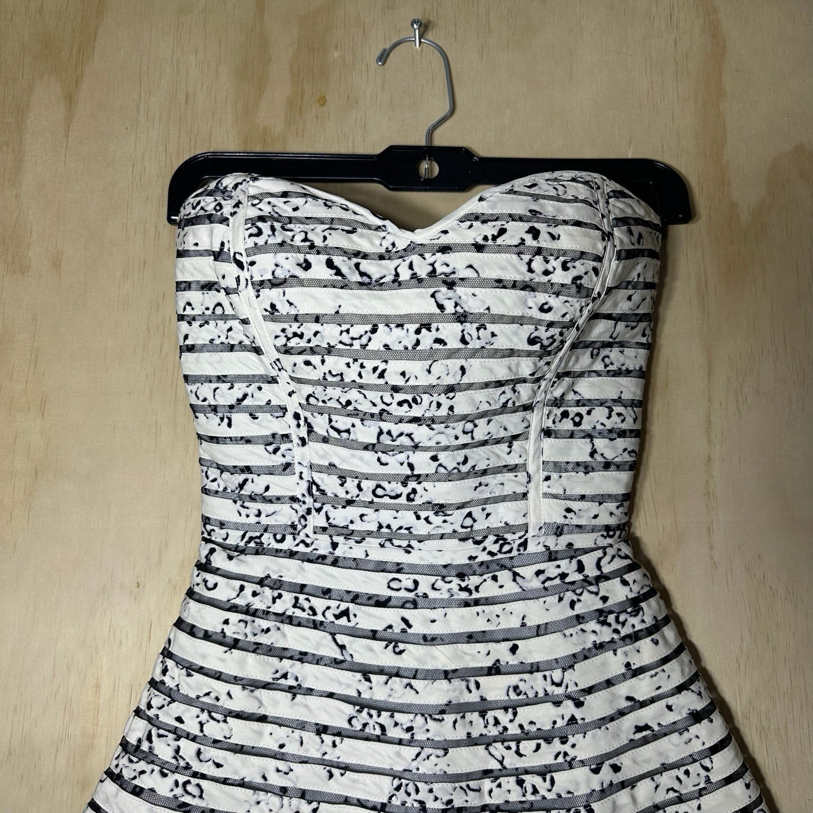 Parker Molly Strapless Silk Dress Graphite Clone In Graphite Clove Size Small