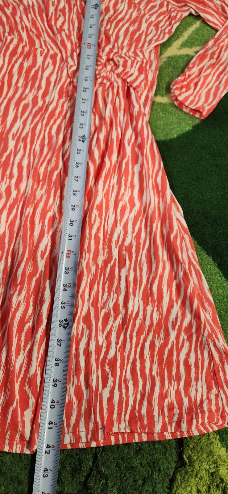 Pendleton Breezeway Faux Wrap XL Extra Large Dress Salmonberry Ivory Zebra Coral