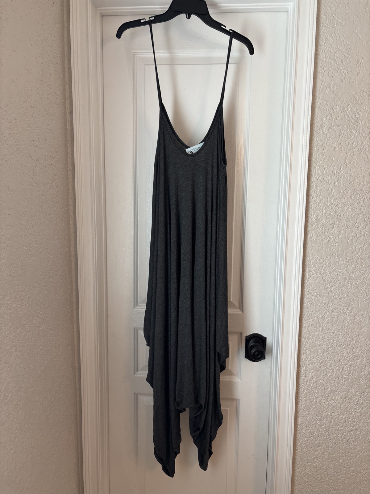 Charcoal Grey Love In Maxi Harem Oversized Jumpsuit Dress. Large NWT