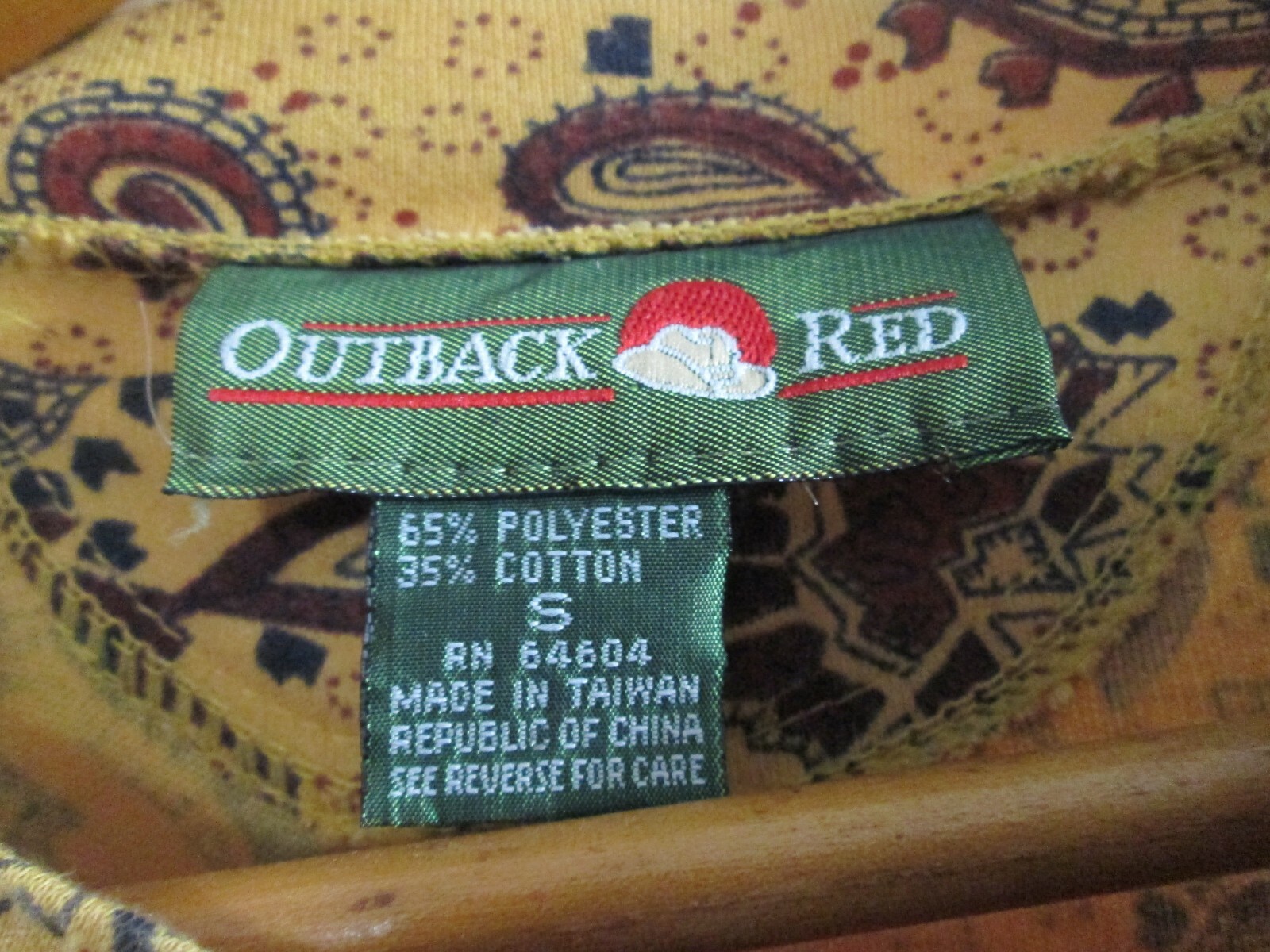 Outback Red 🥑 Size Small 🥑Polyester/Cotton Blend 🍐Paisley Dress🌙