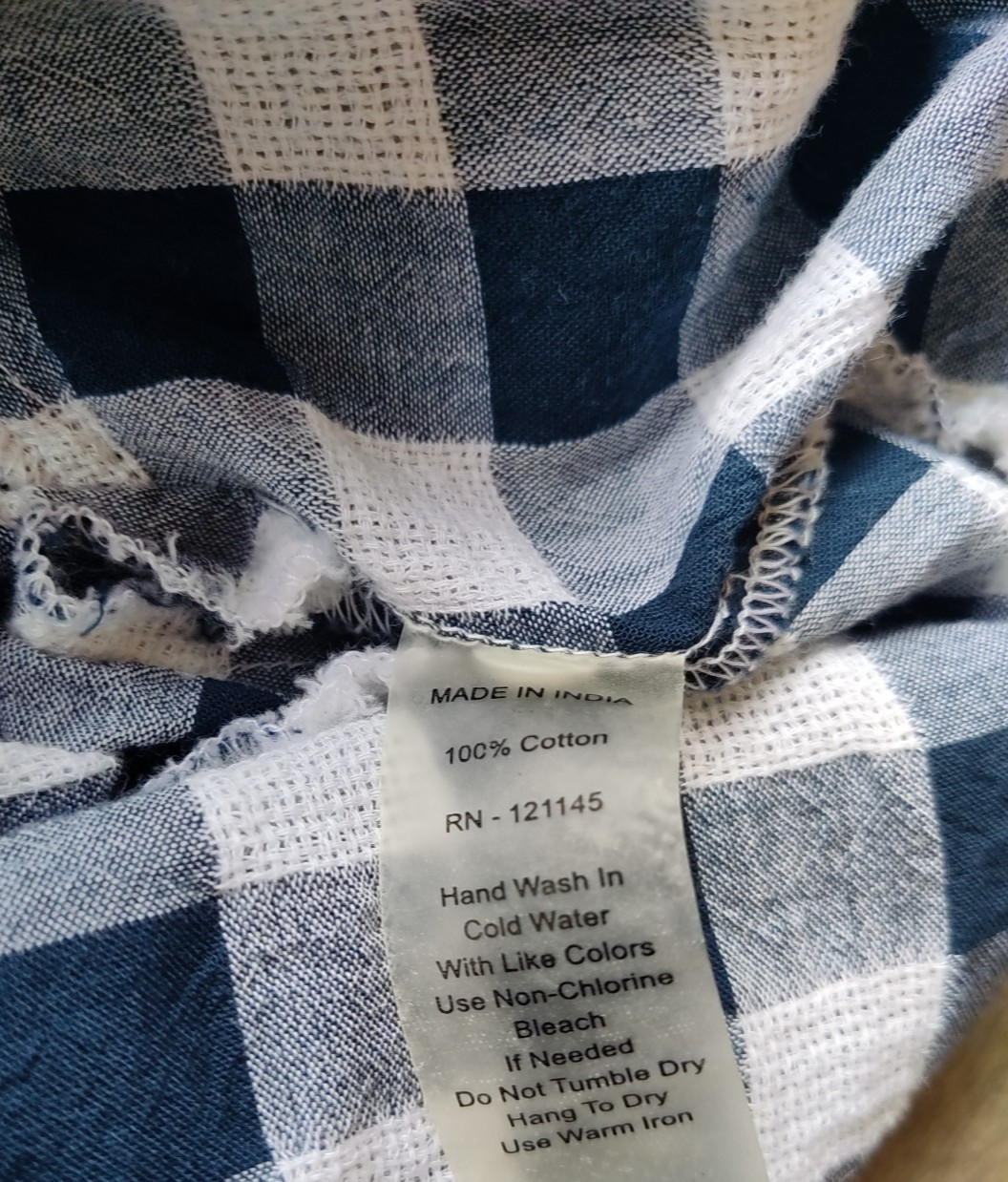 Casual Studio Button Up Top Medium M Gingham Check Plaid Sleeveless Shirt