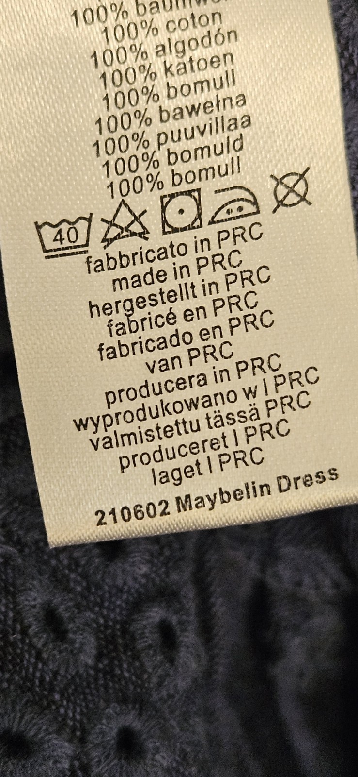 0039 ITALY navy blue 100% linen fully embroidered Maibelyn dress M bnwot rrp£250