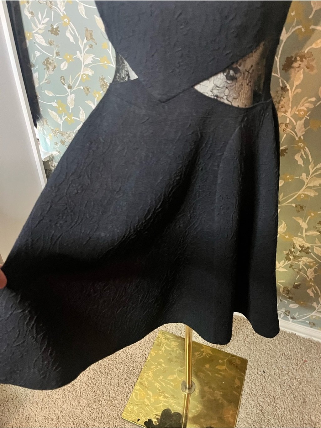 NWT Free People Black Lace- Insert Dress Size M