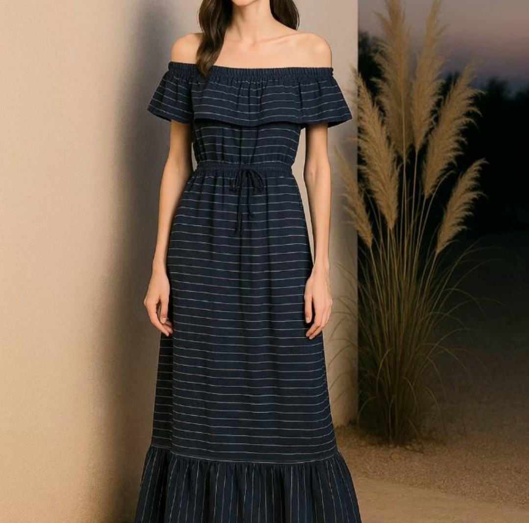 💙 Soho Maxi Dress – Viscose, Linen