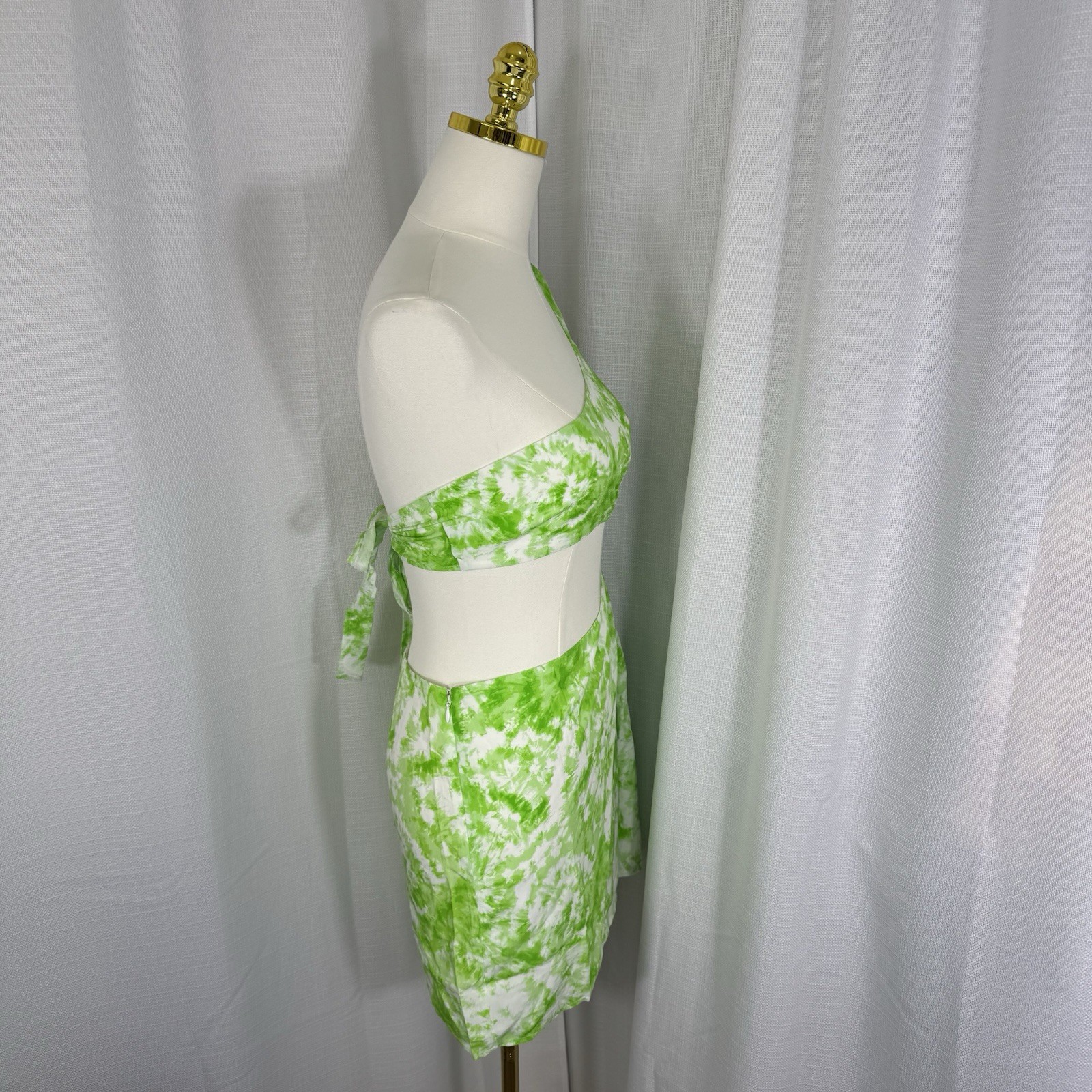 NEW For Love & Lemons Devon Mini Dress Large Cut Out Y2K One Shoulder Sexy $198