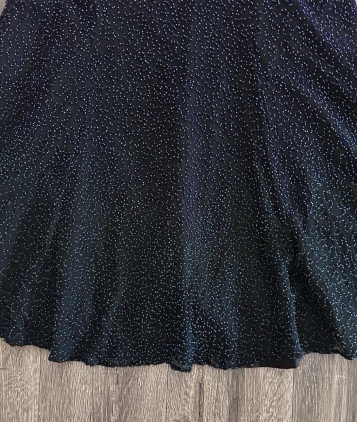 Cassandra Stone Fully Beaded Natural Silk Dress Sheer with Lining Black and Gold