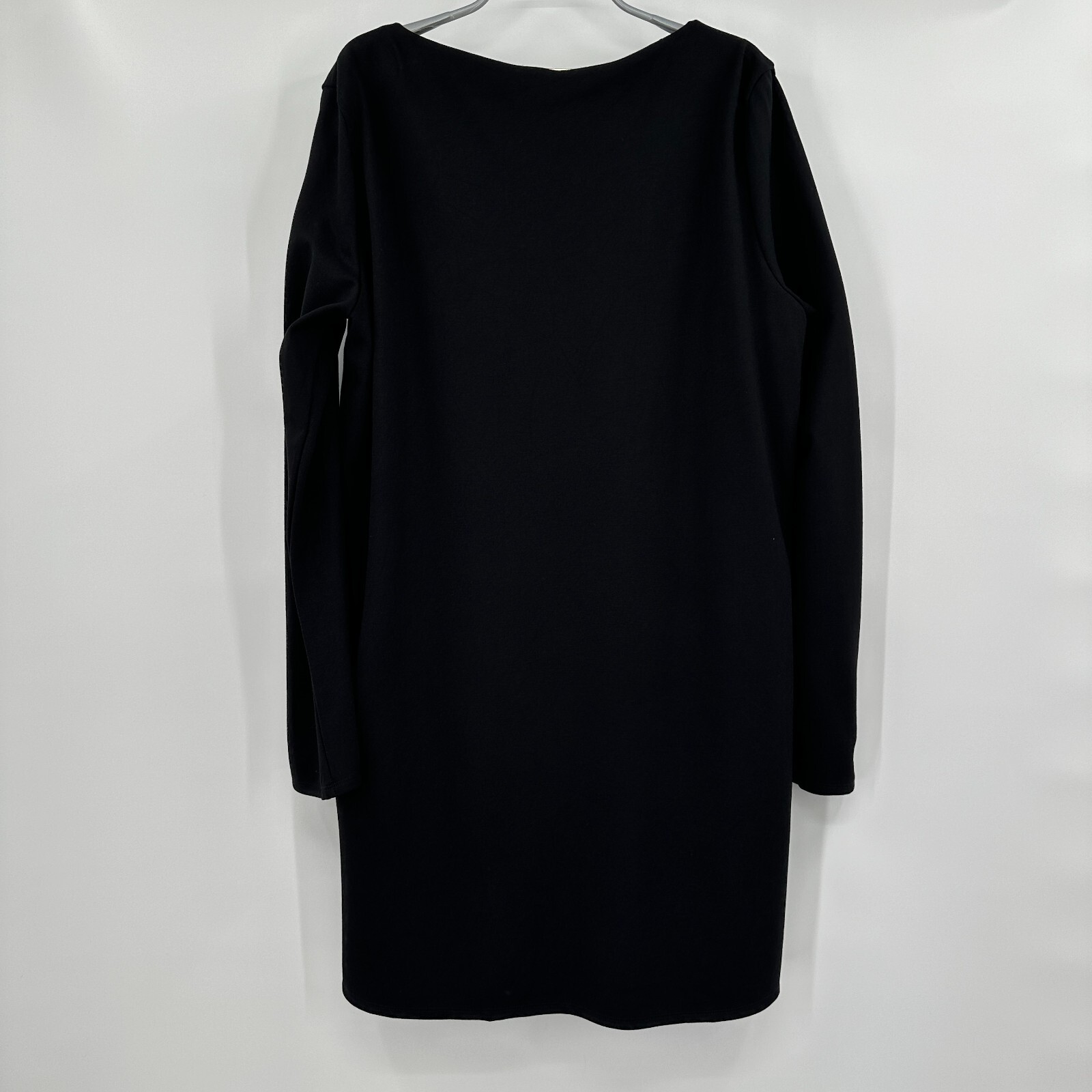 Tuckernuck Black Long Sleeve Middleton Dress sz M Mini Shift A-Line Square Neck