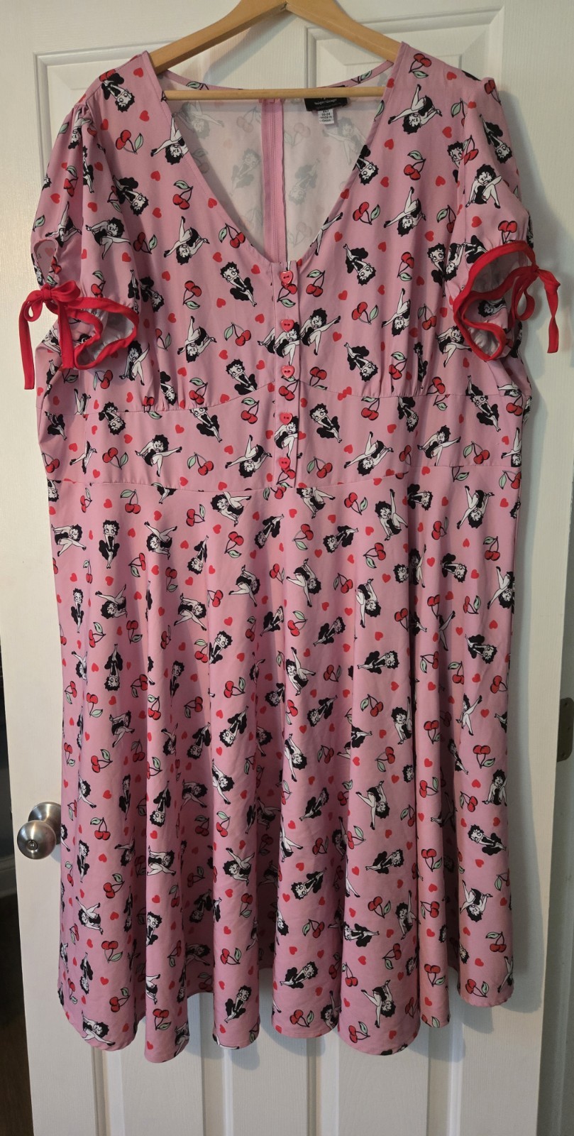 Betty Boop Red Cherry Dress, unique vintage Fleischer Studios Inc Size 4X 22-24