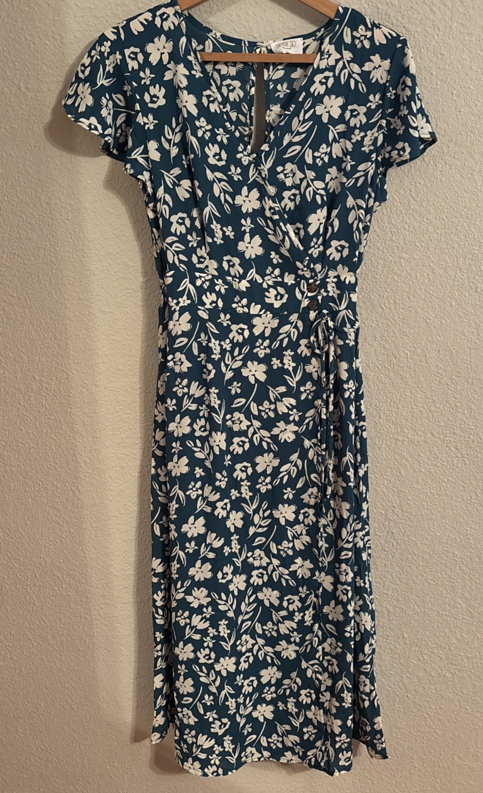 Sienna Sky Women’s Dark Green Dress Floral Pattern Size Medium