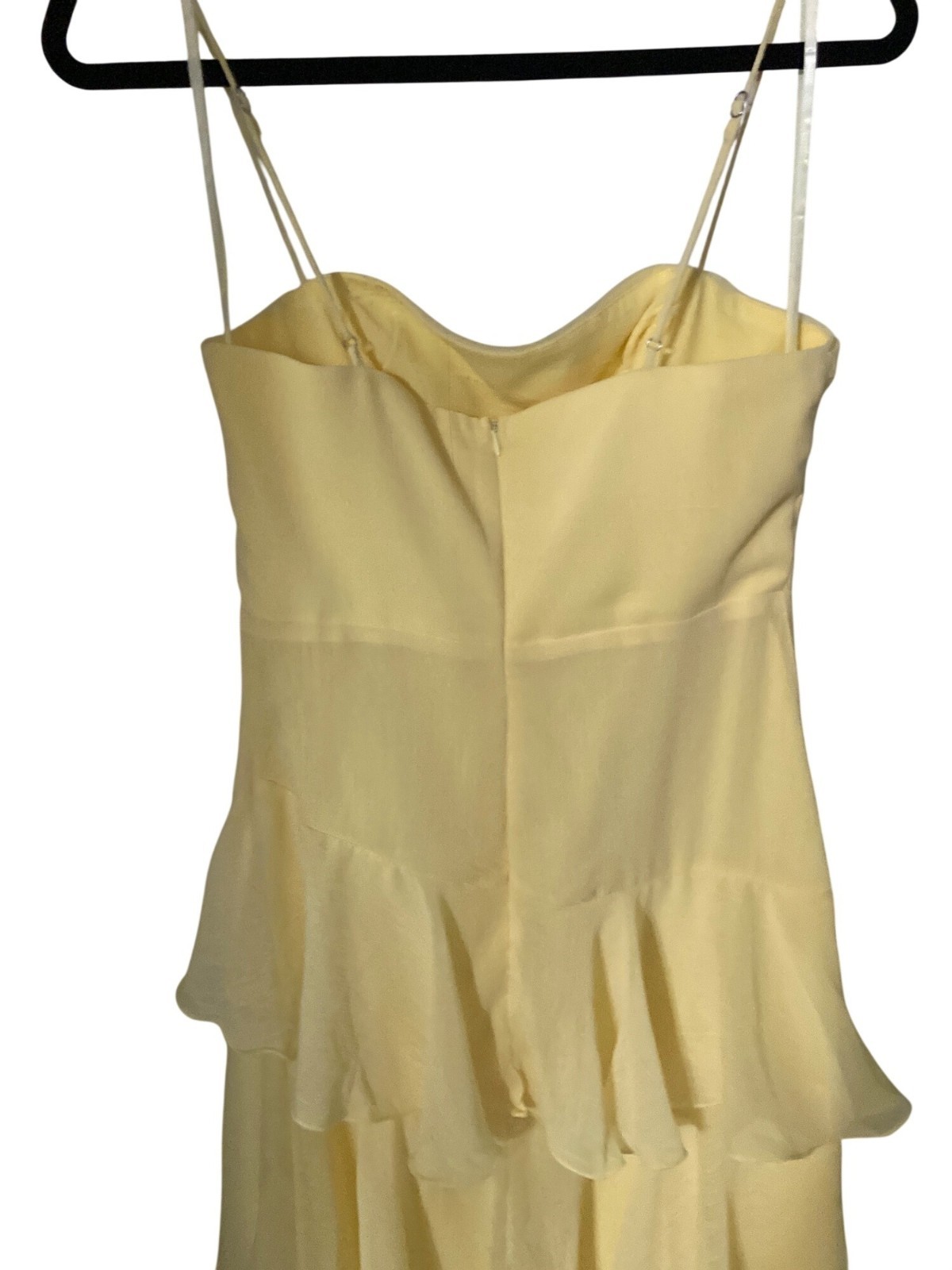 Saints and Secrets Yellow Midi Layered Multi Tiered Dress Medium NWT