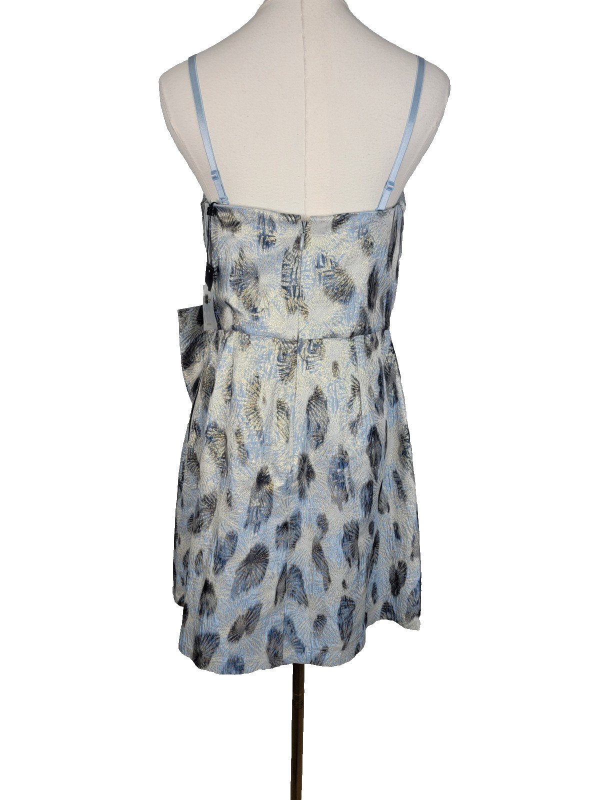 BCBGMAXAZRIA Haze Combo Metallic Jacquard Strapless Dress Nwt Size 10