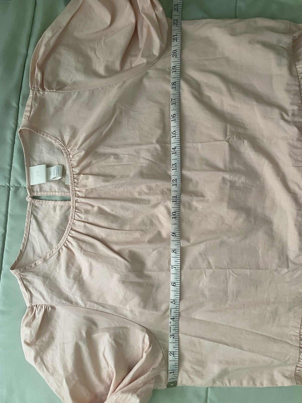 H&M Dusty LIGHT PINK DRESS oversized with Puff sleeves