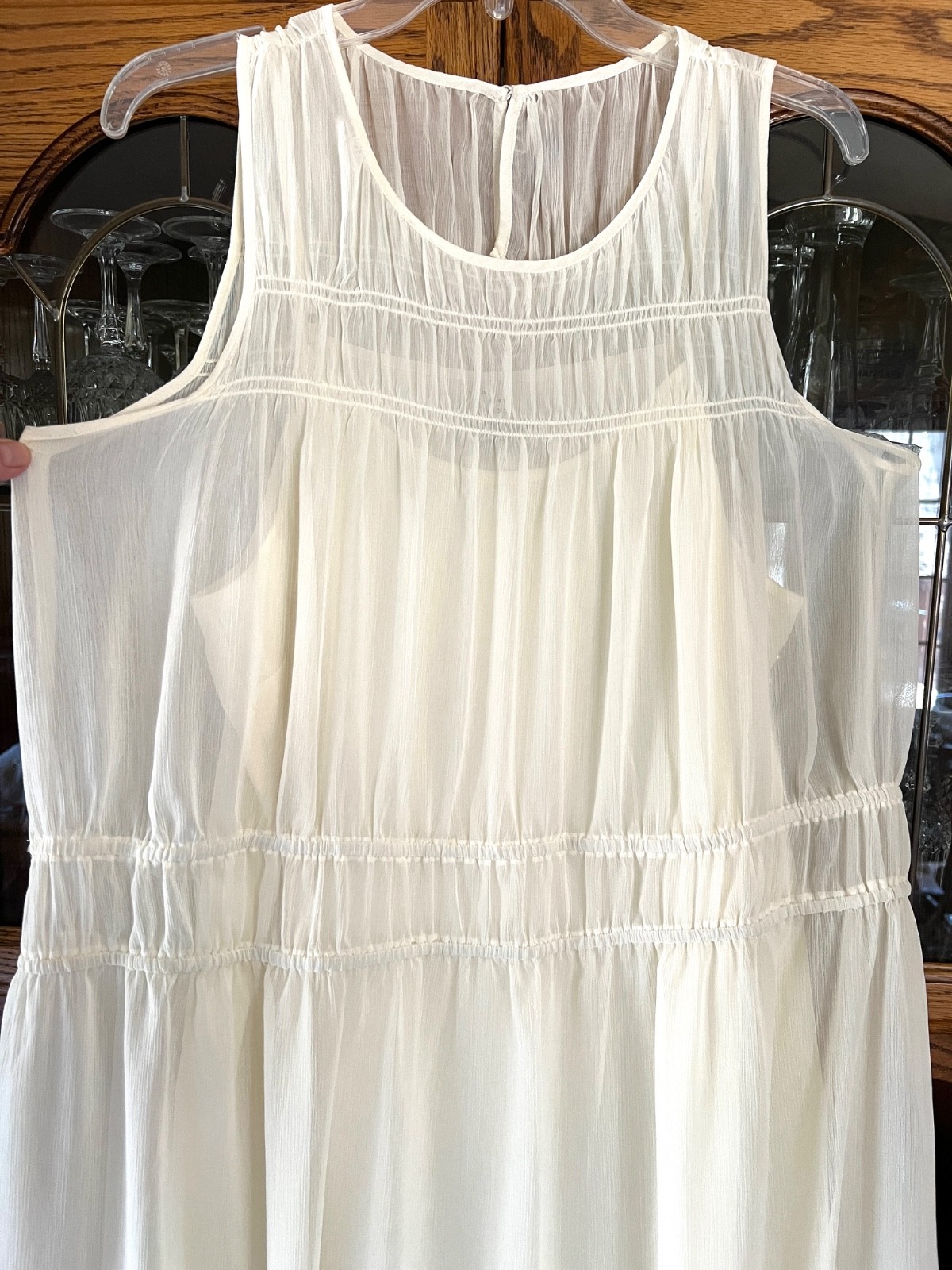 A New Day ivory maxi dress Size XXL Boho dress sleeveless New No tags