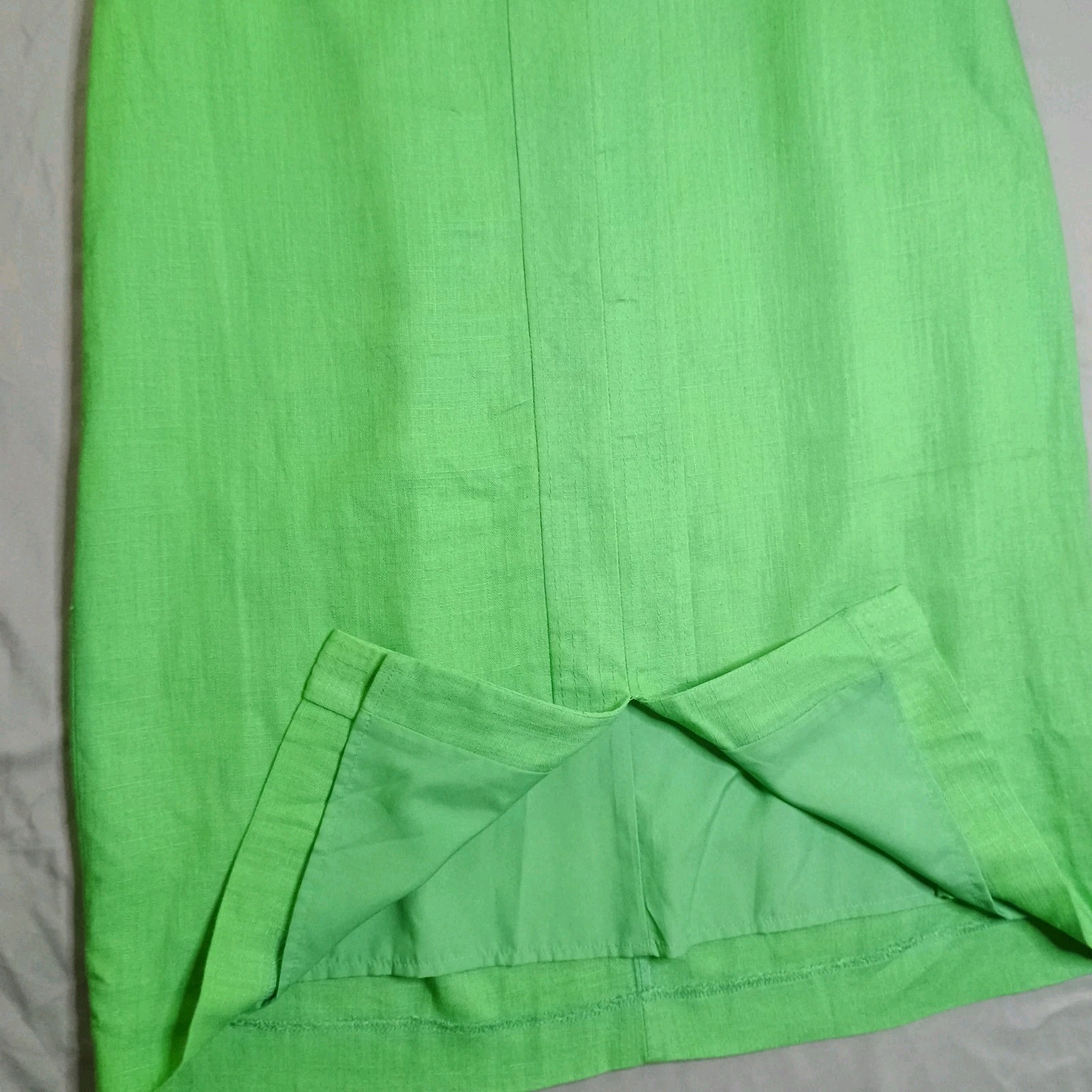 Green Ann Taylor Size 10 Linen Blend Lined Dress