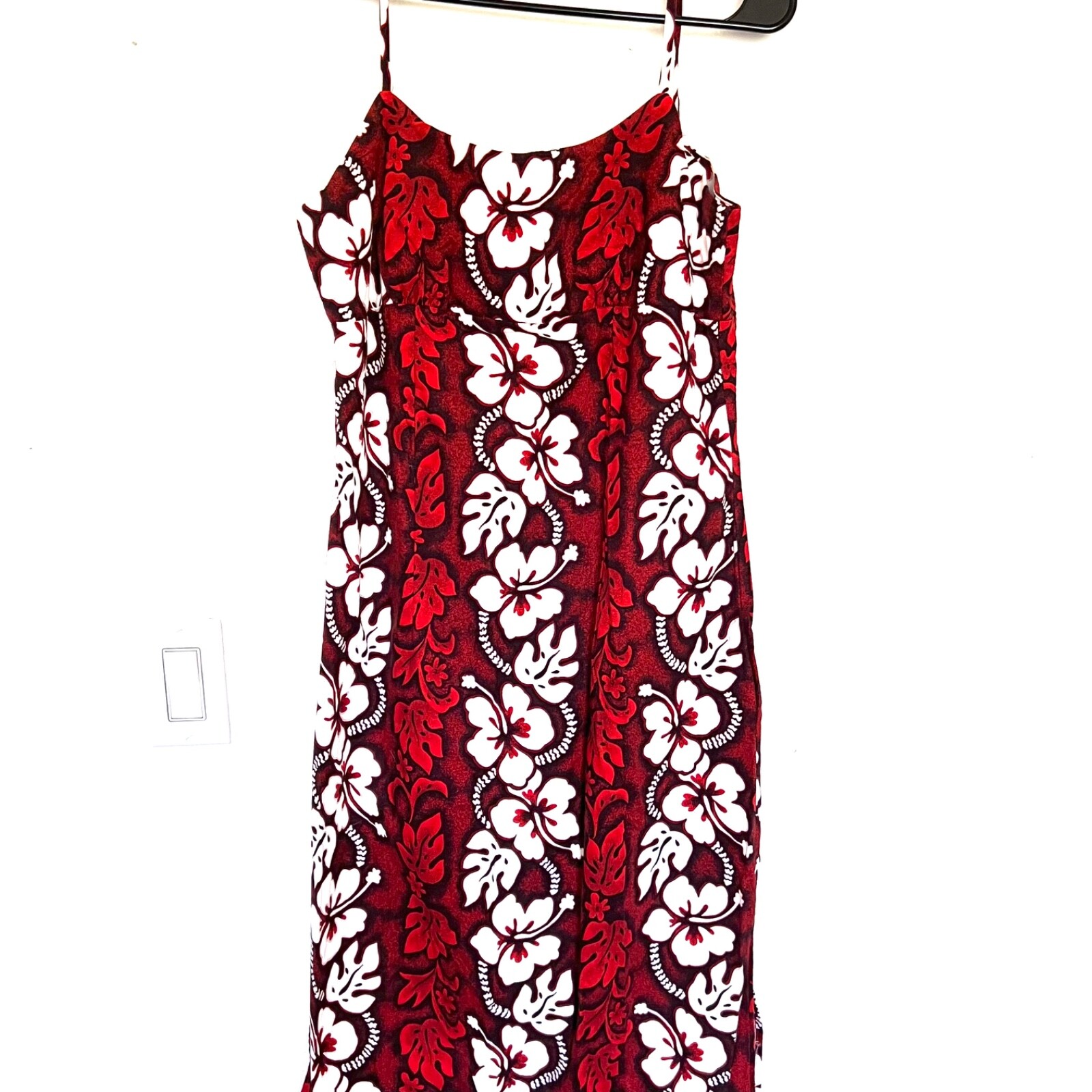 Ky’s Women’s Red Dress Hawaiian Print Missing Size tag Made In Hawaii