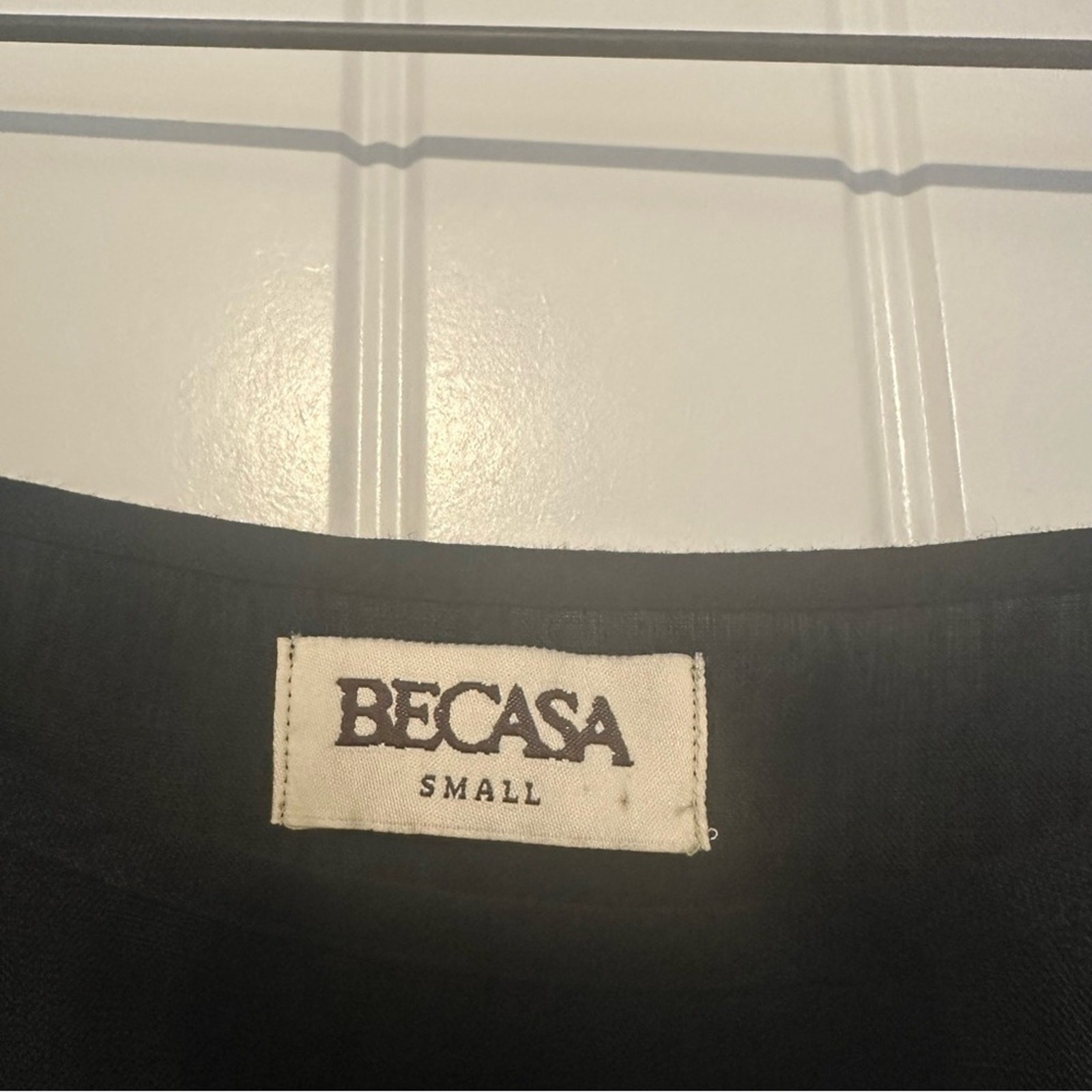 Becasa Maxi Dress 100% Linen Black Oversized Modest Lagenlook Size Small