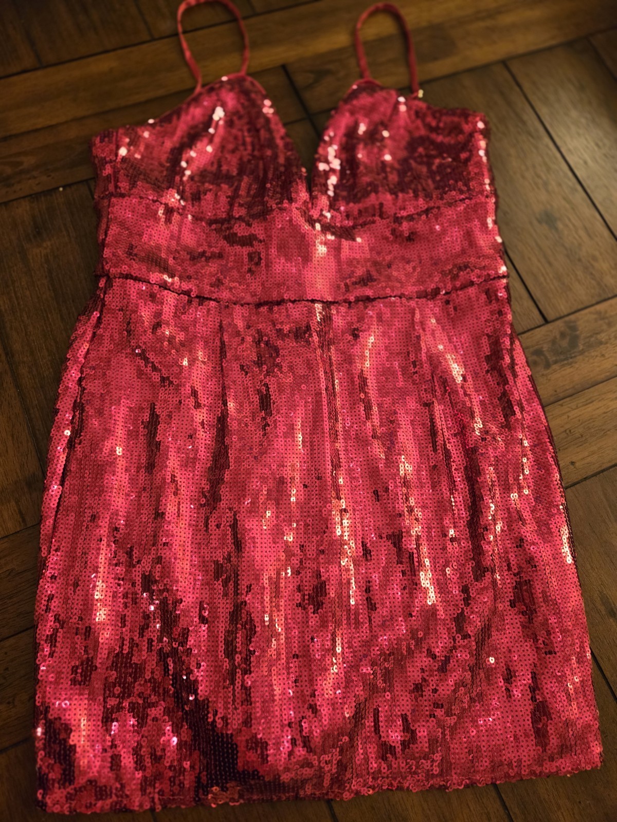 abbeline sequin dress gimme glitter mini fuschia Fedora Large