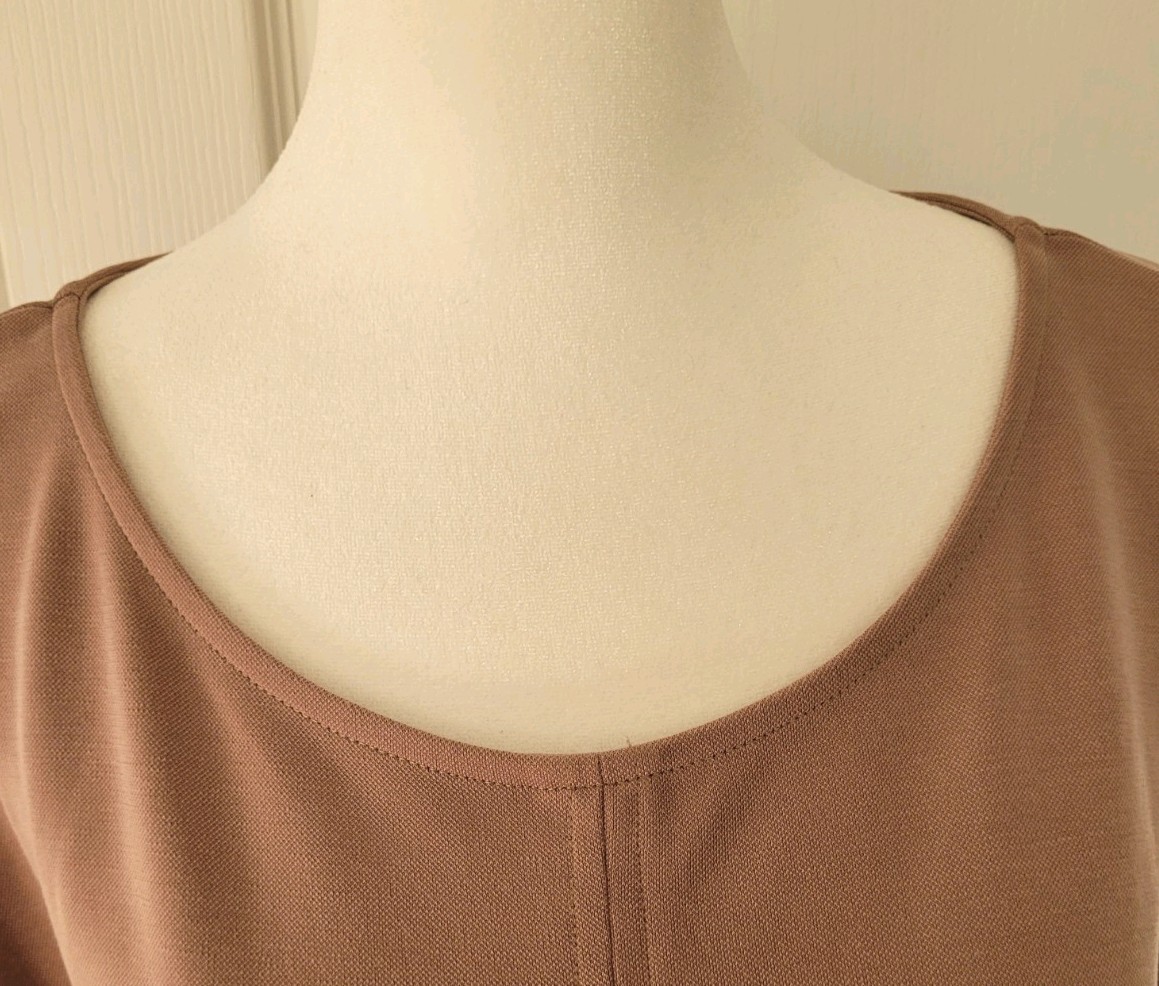 J.Jill Pure Jill Sand-washed Piqué Relaxed Dress Kaftan Soft Desert Clay Sz Med