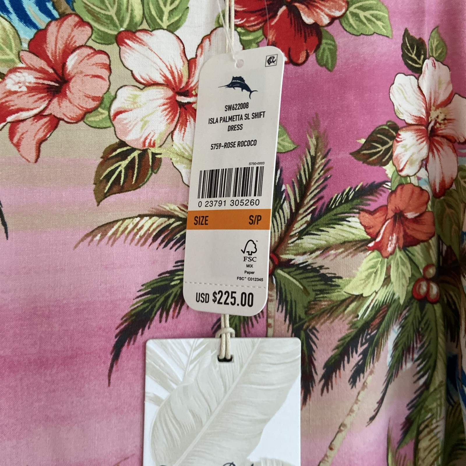 Tommy Bahama Isla Palmetta Silk Shift Dress Size Small NWT $ 225 Retail