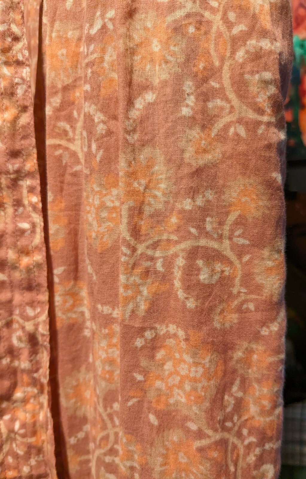 Cleobella Rita Midi Ankle Dress Camara Pink Floral Print Organic Cotton Size M